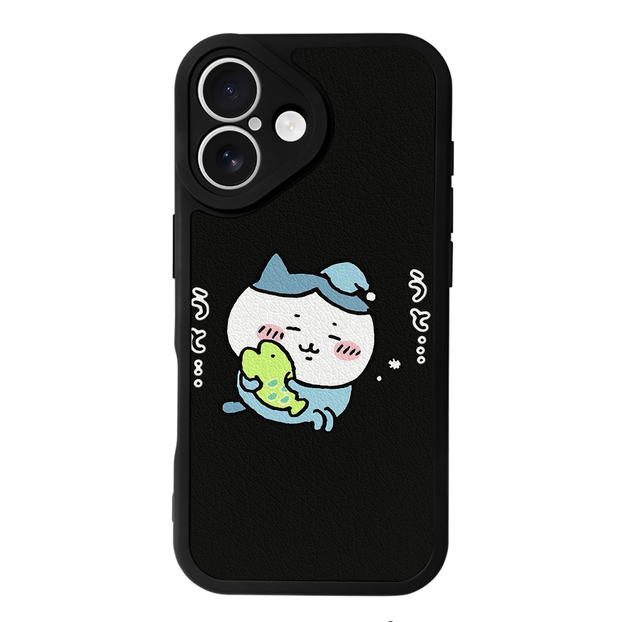 （画像用） ちいかわ ハチワレ Chii-kawa hachiware 【iPhone 16シリーズ対応】シリコンスマホケース（レザー調） 材質：シリコン